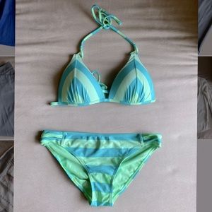 Green and teal bikini